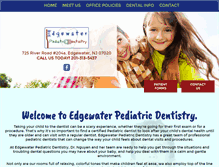 Tablet Screenshot of edgewaterpediatricdentistry.com